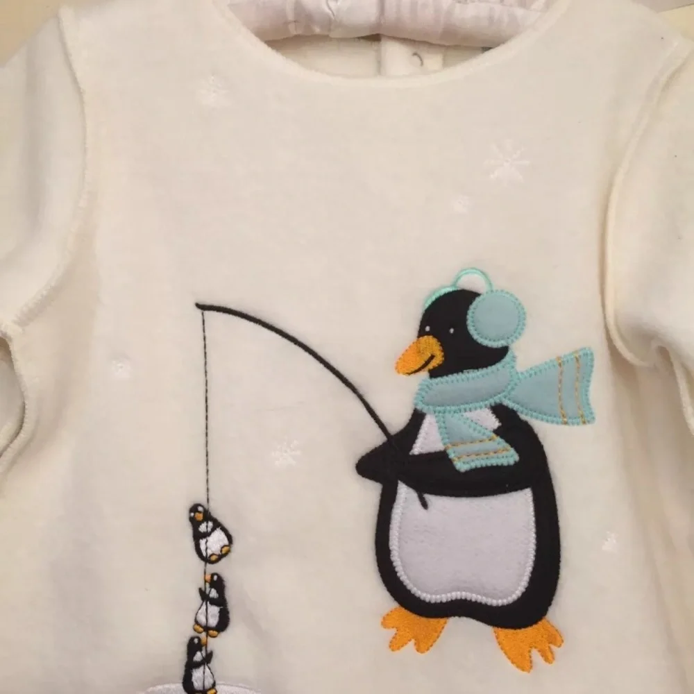 8-24 Baby Fleece One Piece outfit clothes Old Navy Penguin 12-18m NWT unisex